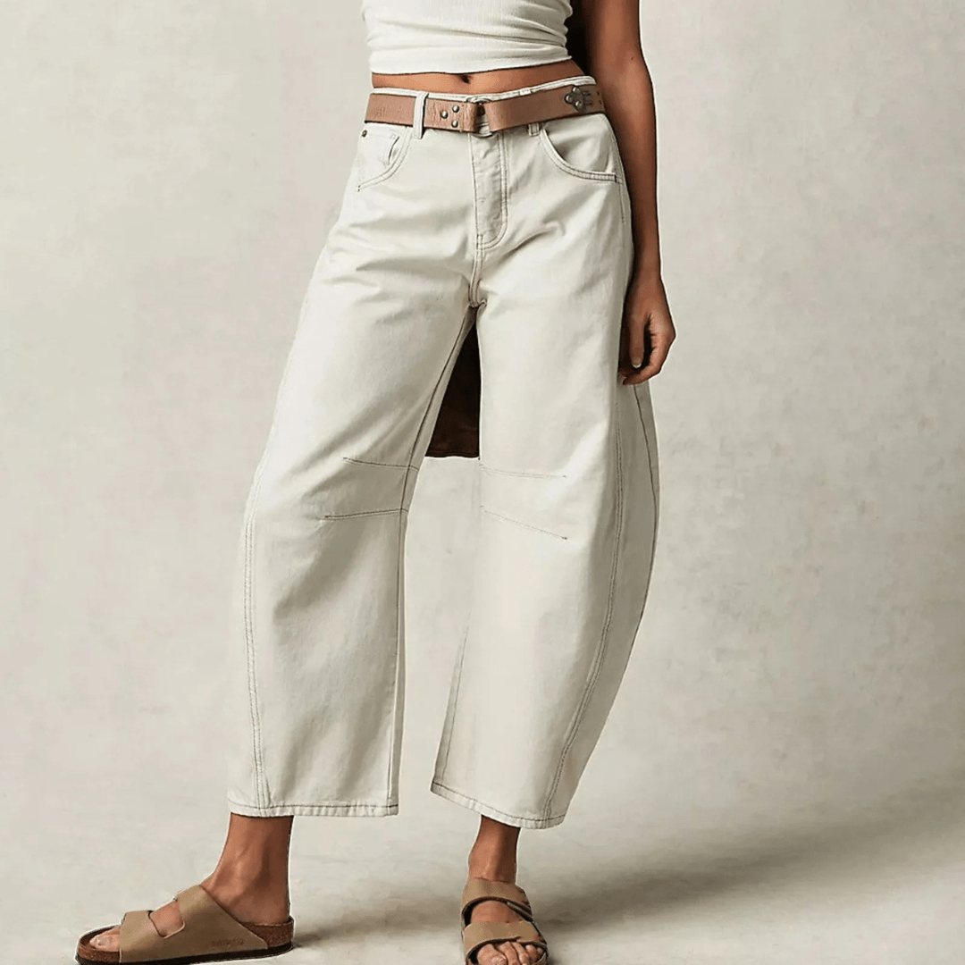 Lavinque Jeans Blanc / XS Jean large taille haute | Jean | Confort et style tendance