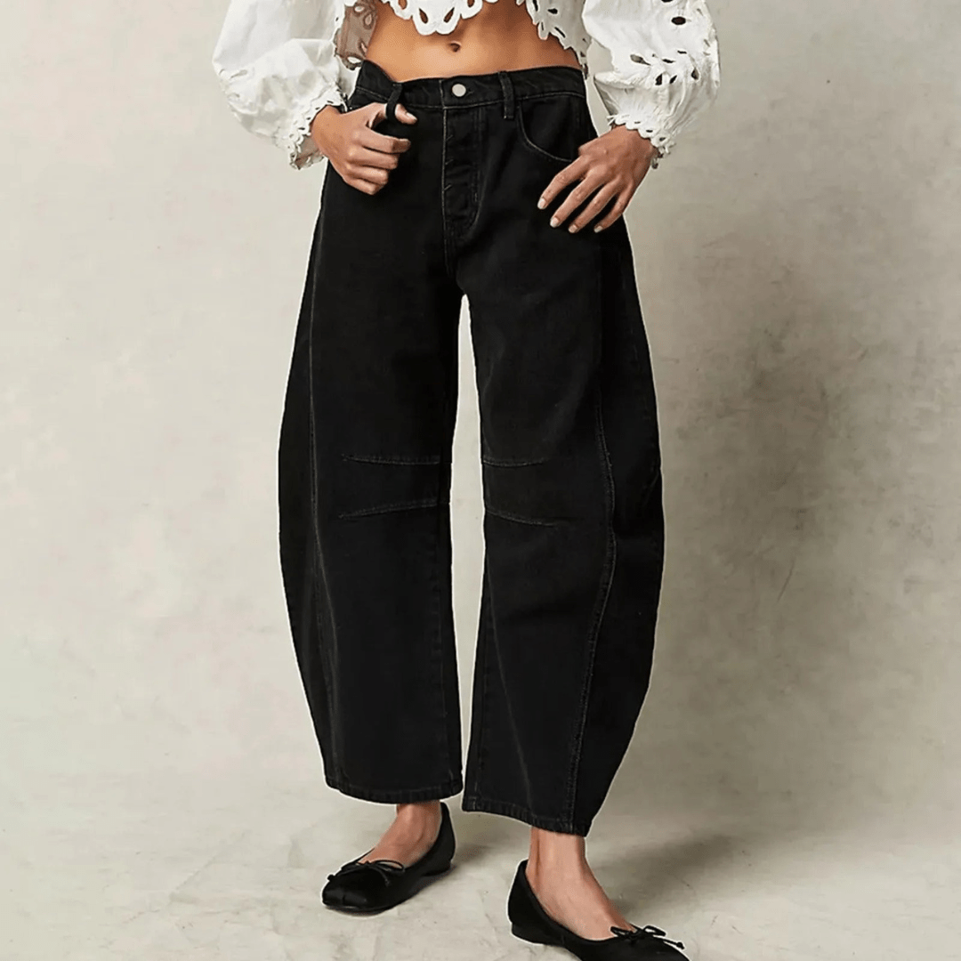 Lavinque Jeans Noir / XS Jean large taille haute | Jean | Confort et style tendance