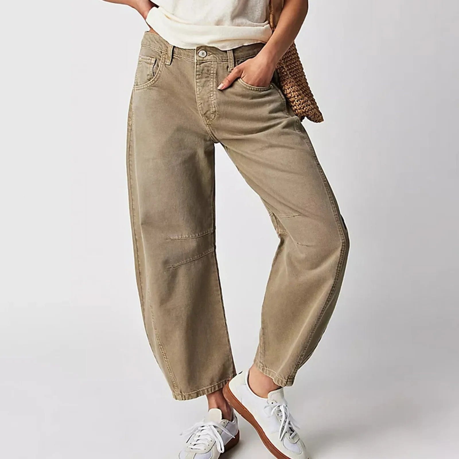 Lavinque Pants Beige / S Jean Avant-Gardiste Découpe Ouverte | Style Audacieux | Tendance & Original