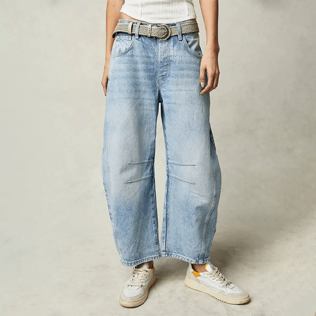 Lavinque Pants Bleu clair / S Jean Avant-Gardiste Découpe Ouverte | Style Audacieux | Tendance & Original