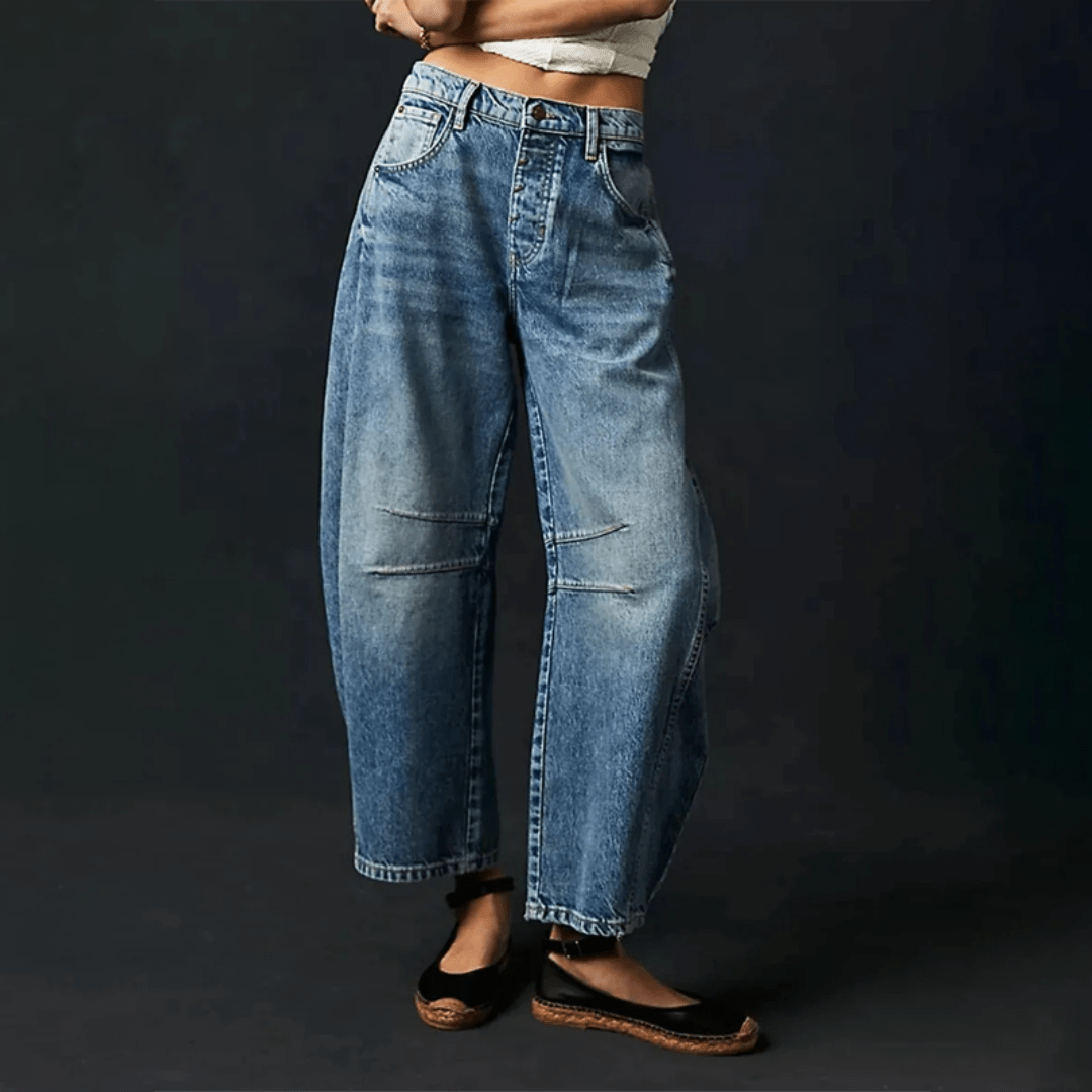 Lavinque Pants Bleu foncé / S Jean Avant-Gardiste Découpe Ouverte | Style Audacieux | Tendance & Original