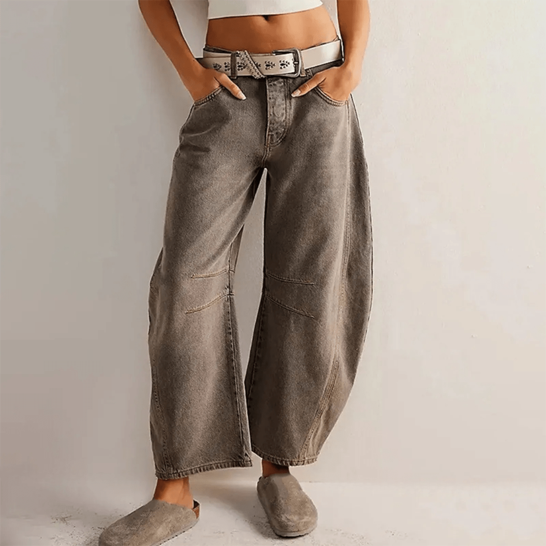 Lavinque Pants Gris foncé / S Jean Avant-Gardiste Découpe Ouverte | Style Audacieux | Tendance & Original