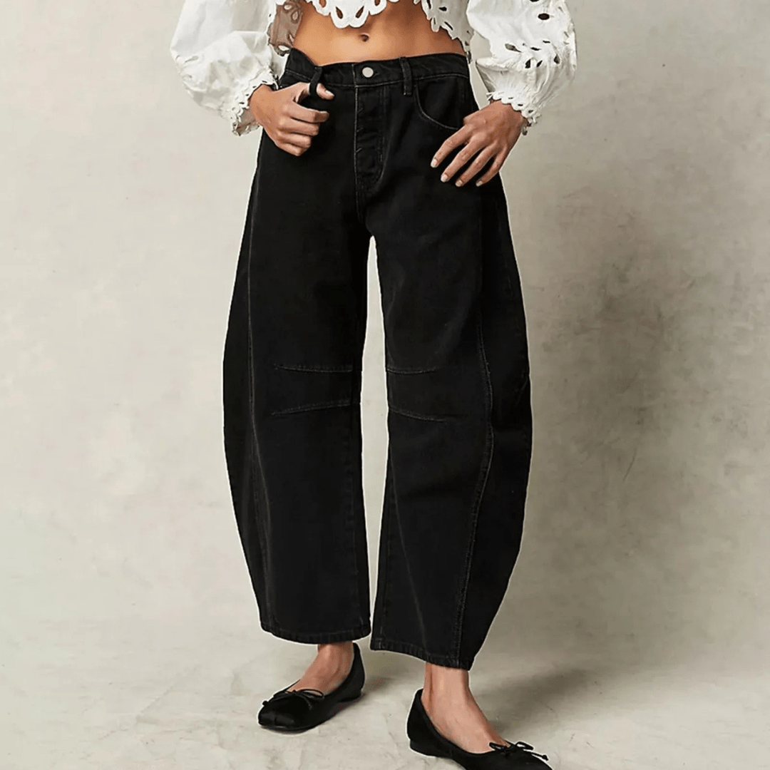 Lavinque Pants Noir / S Jean Avant-Gardiste Découpe Ouverte | Style Audacieux | Tendance & Original