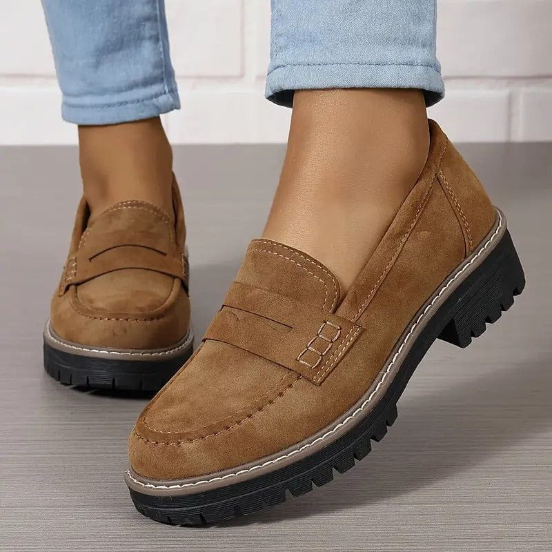 Lavinque Shoes Marron / 35 Mocassins Femme | Élégance & Confort | Semelle Épaisse Antidérapante