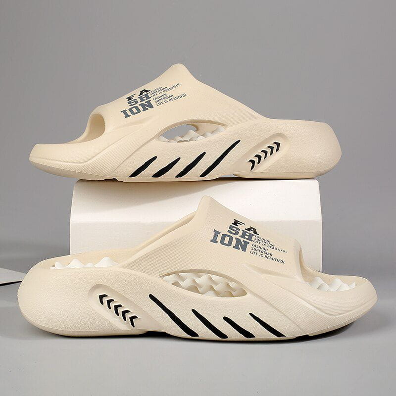 Lavinque Slippers Beige / 38-39 Claquettes Sport Homme | Confort & Amorti | Design Moderne et Ergonomique
