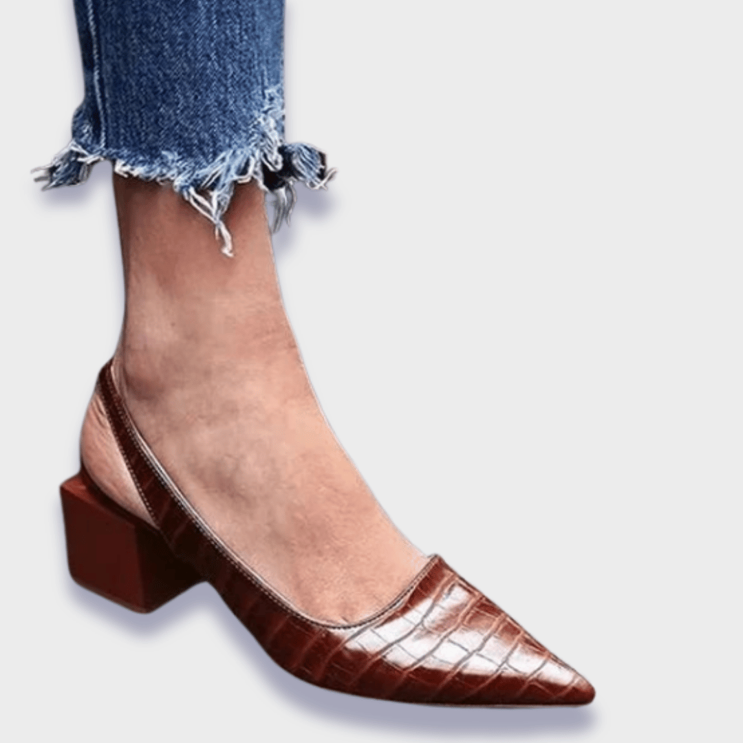 Slingbacks effet croco  | Élégantes & confortables