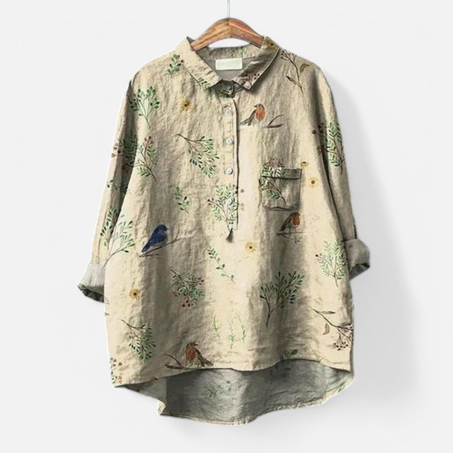 Chemise Oversize Fleurie | Coton Doux | Style Artistique et Décontracté