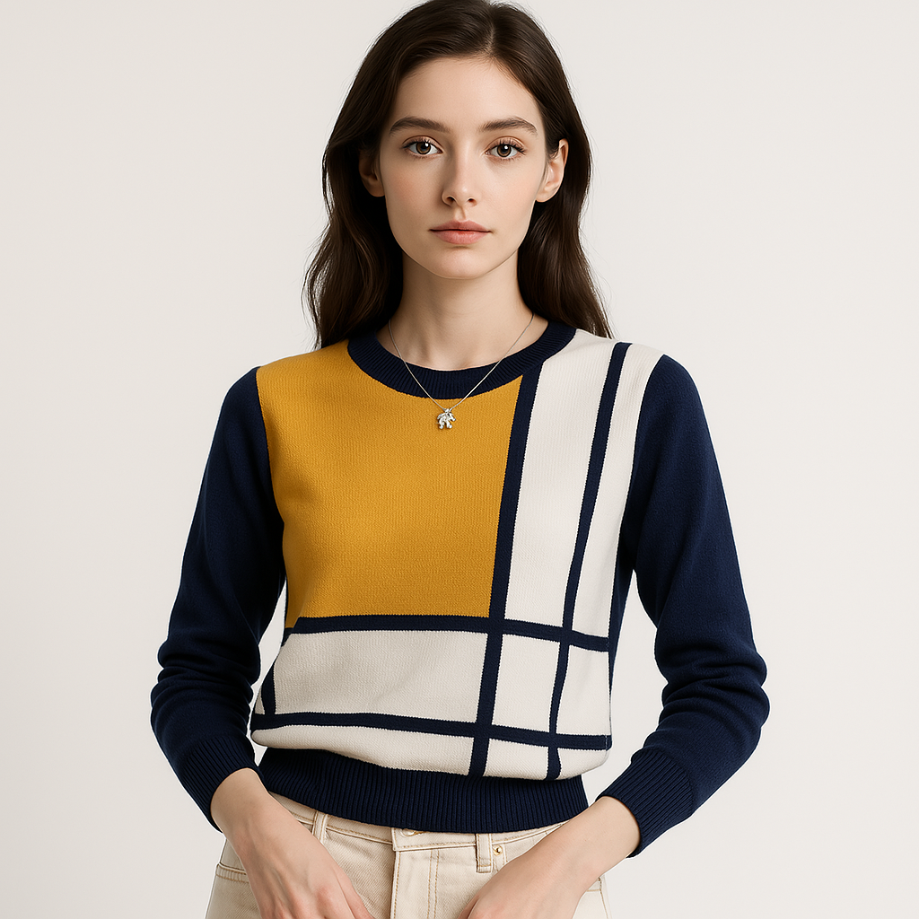 Pull Graphique Géométrique | Multicolore | Moderne et Artistique