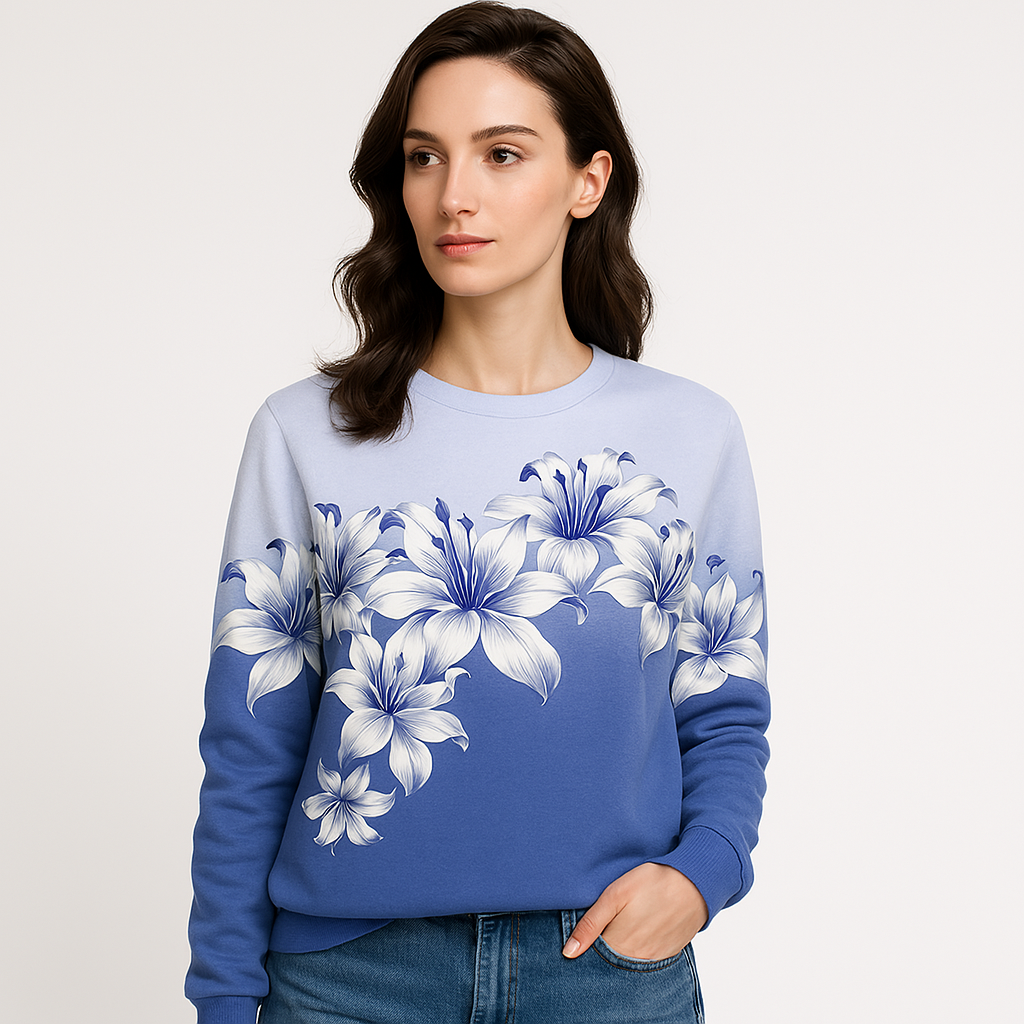 Sweat Imprimé Lys | Multicolore | Frais, Floral et Décontracté