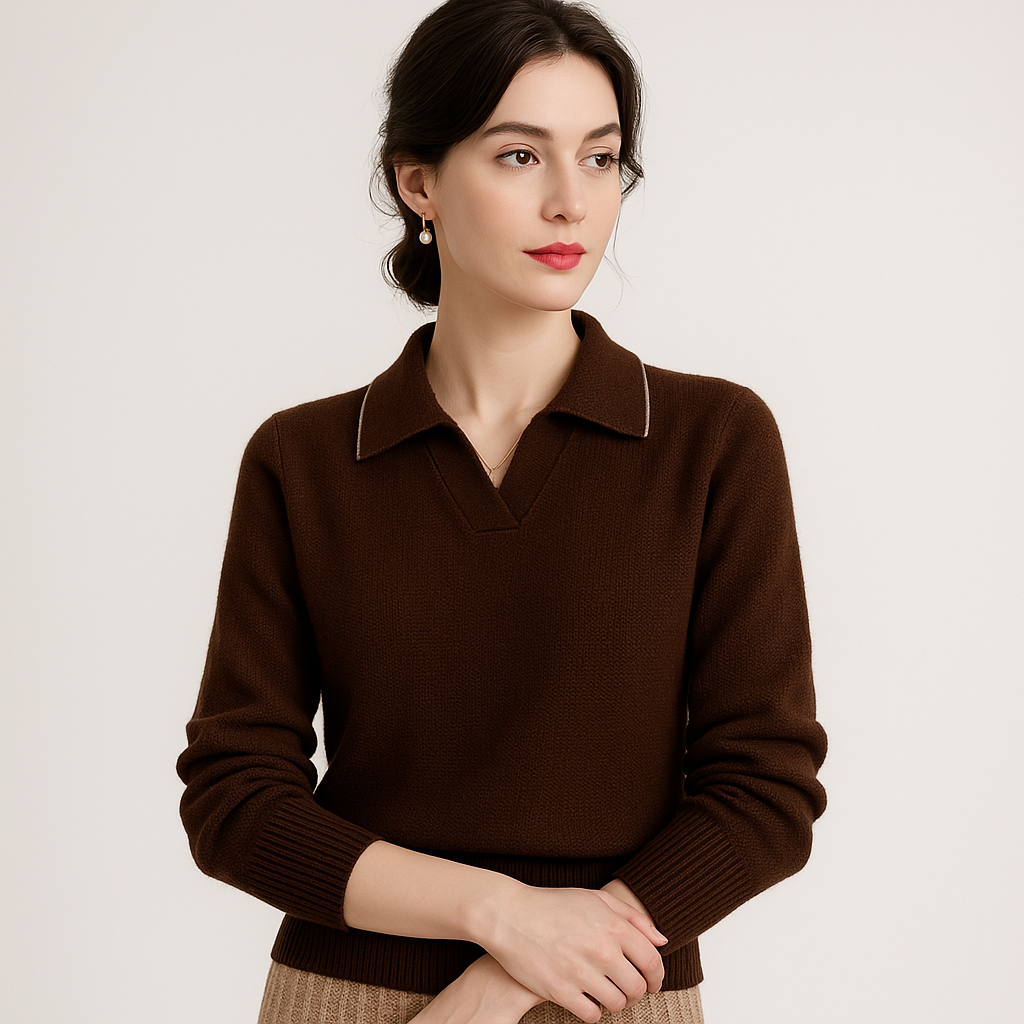 Pull col chemise | Élégant et minimaliste | Automne-Hiver