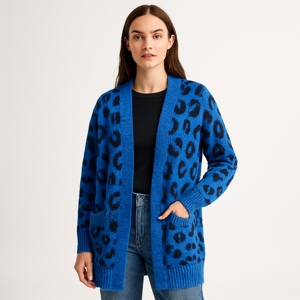 Cardigan Long Léopard | Maille | Confort & Audace
