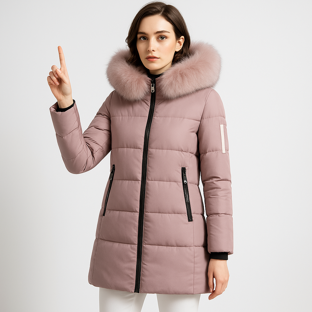Doudoune Longue avec Capuche en Fausse Fourrure | Hiver | Ultra-Chaleur