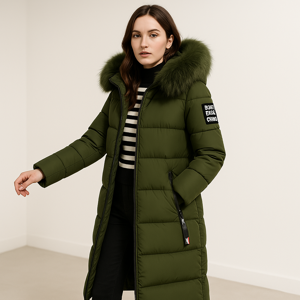 Doudoune Longue avec Capuche en Fausse Fourrure | Hiver | Ultra-Chaleur