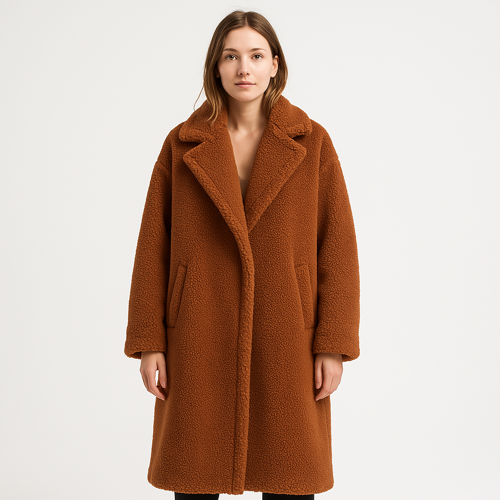 Manteau effet nounours | Long | Chaud et Tendance