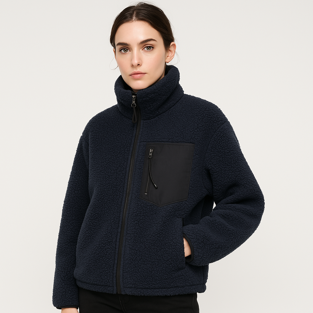 Veste Sherpa Col Montant | Zippée | Chaleur Douillette