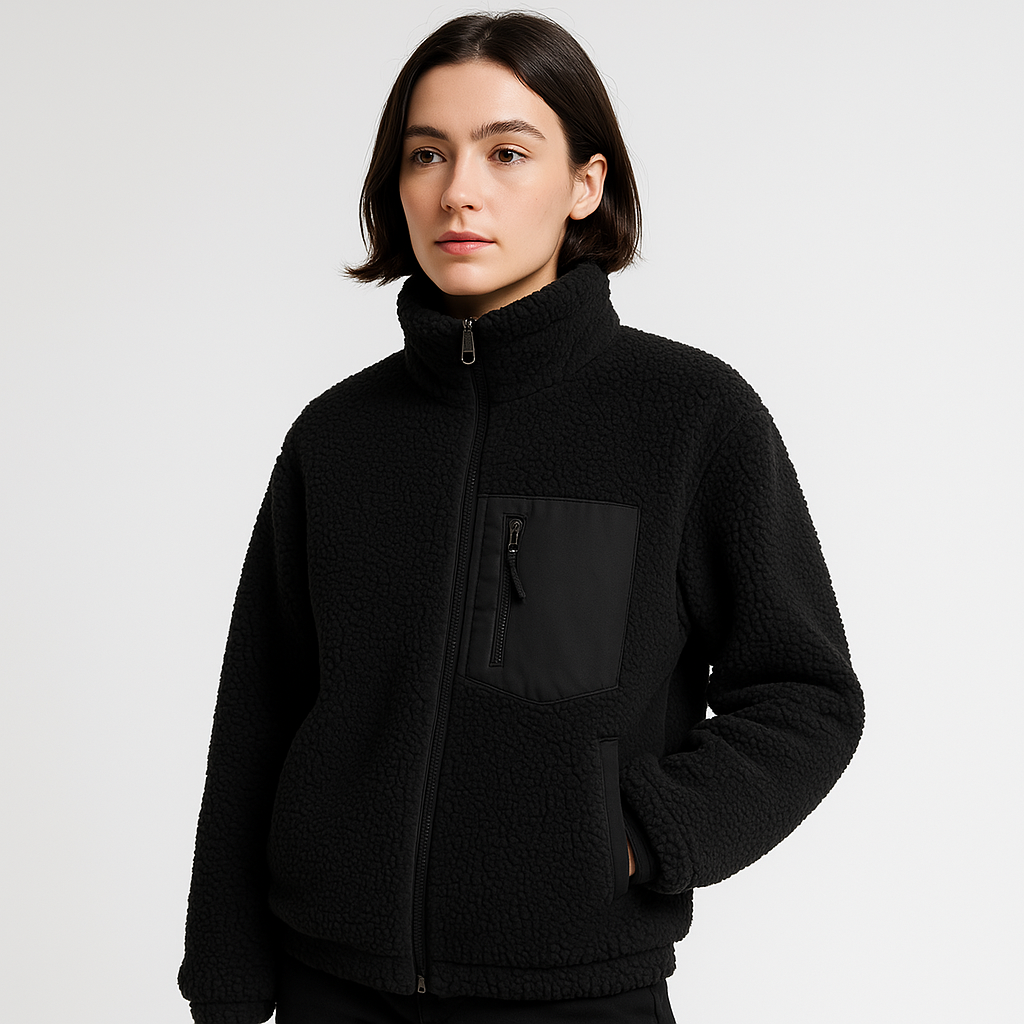 Veste Sherpa Col Montant | Zippée | Chaleur Douillette