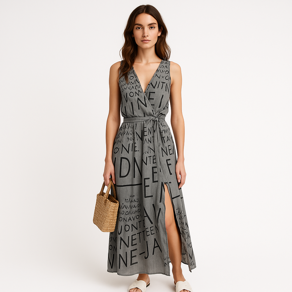 Robe Longue Imprimée | Maxi Dress | Style Bohème Graphique