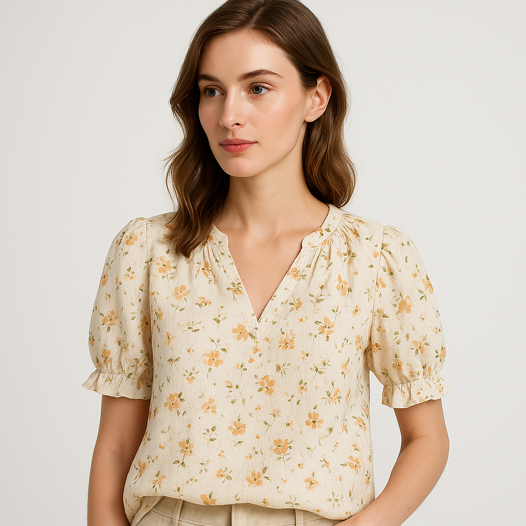 Blouse Fleurie d’Été | Légèreté Romantique | Tissu Respirant