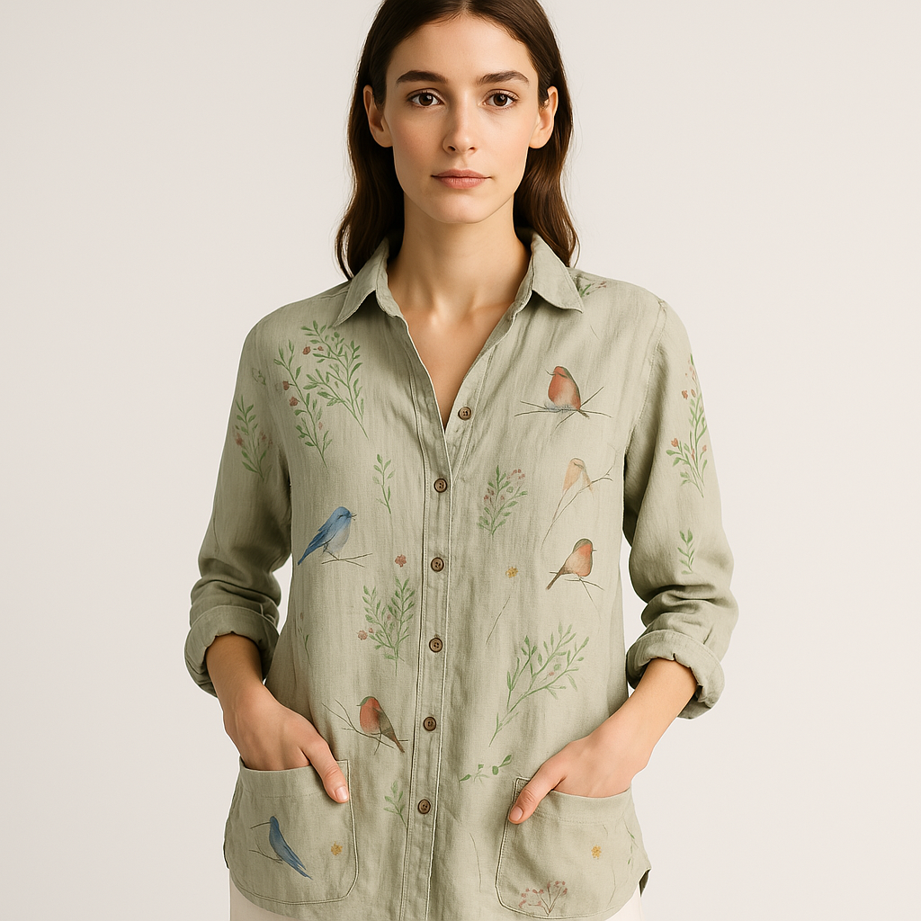 Chemise à Motifs Artistiques | Décontractée et Stylée | Tissu Léger