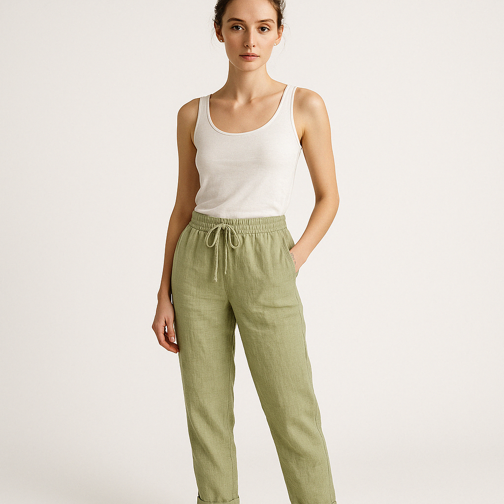 Pantalon Stacy | Lin | Décontracté et Respirant