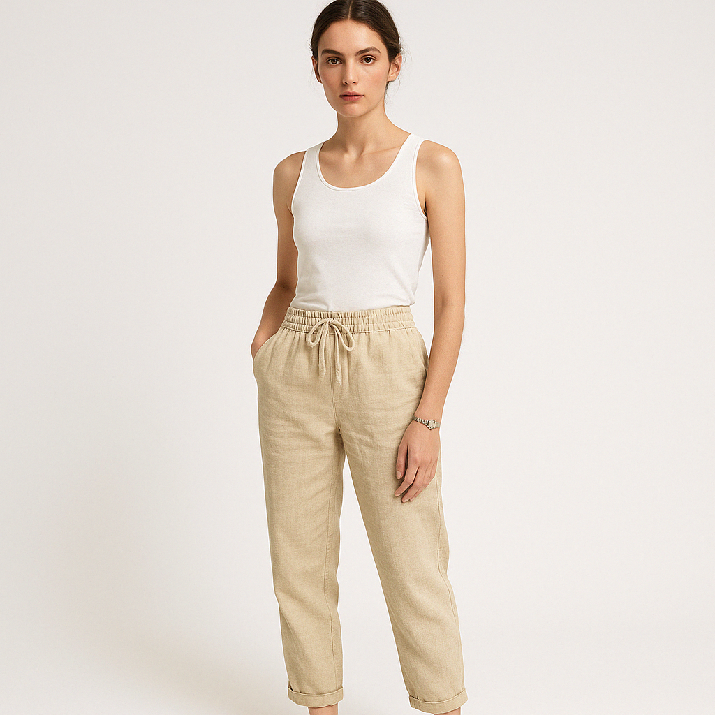 Pantalon Stacy | Lin | Décontracté et Respirant