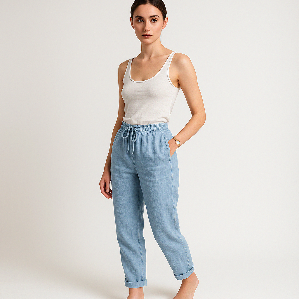 Pantalon Stacy | Lin | Décontracté et Respirant