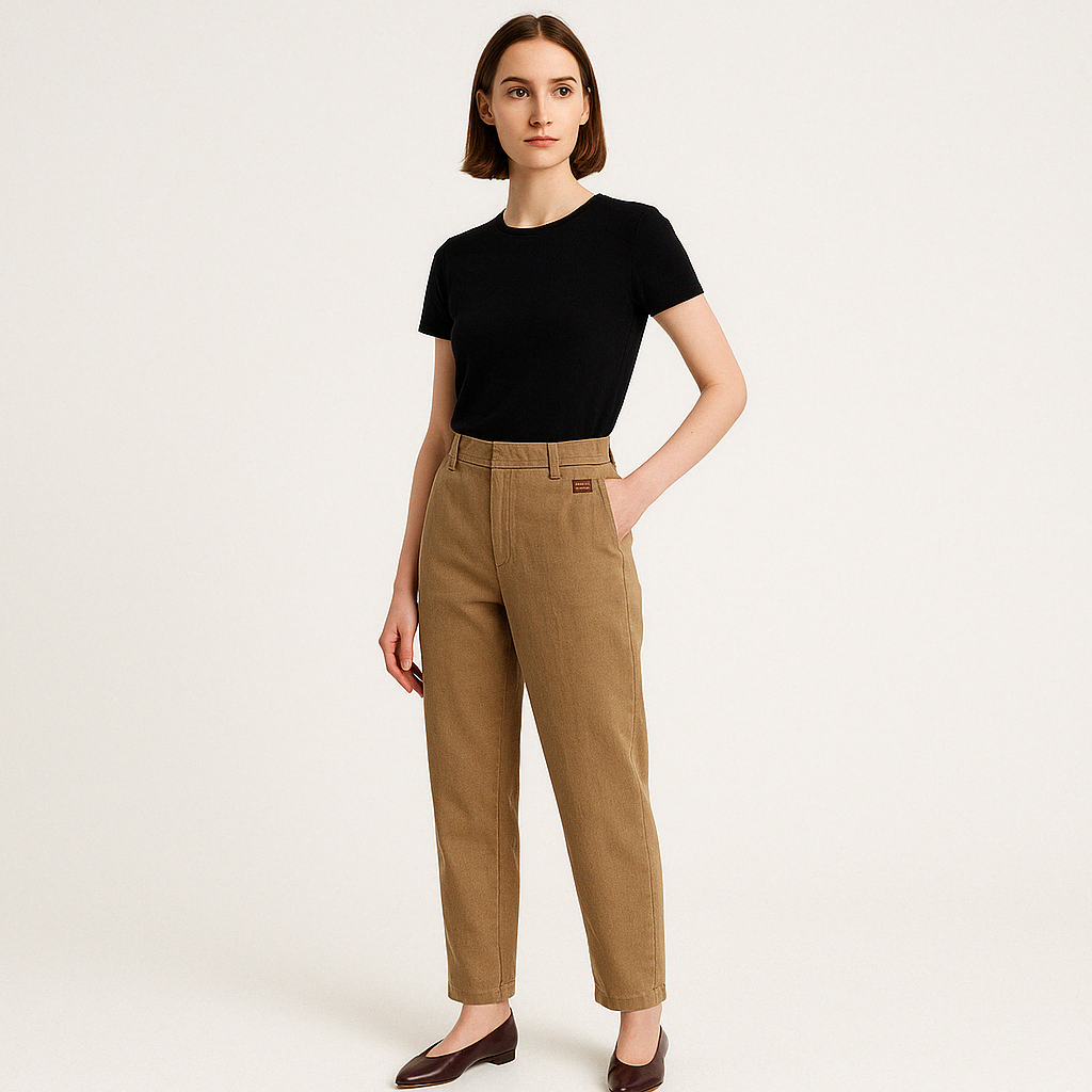 Pantalon Droit Femme | Élégance Décontractée | Taille Confortable