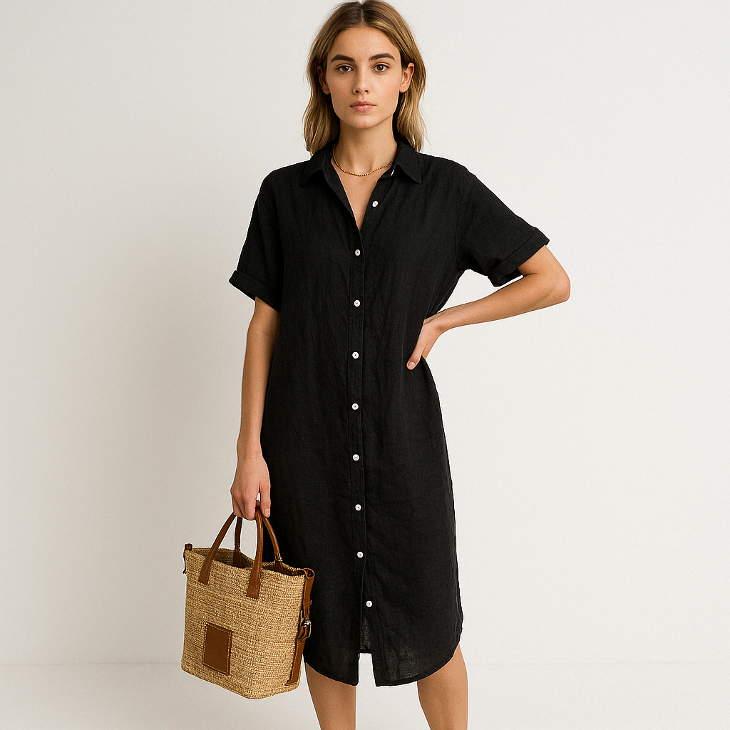 Robe Chemise d’Été | Lin Léger | Élégance Décontractée
