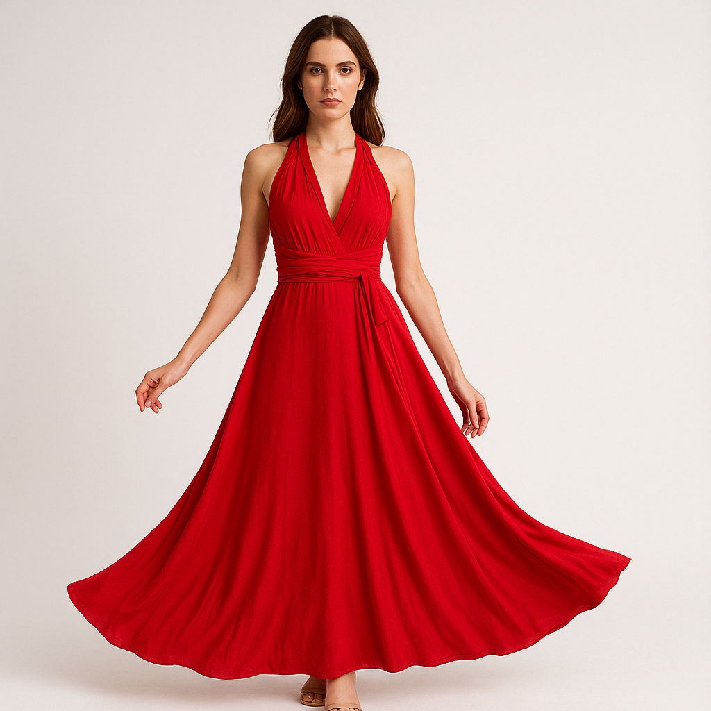 Robe Longue Polyvalente | Convertible | Élégante et Fluide