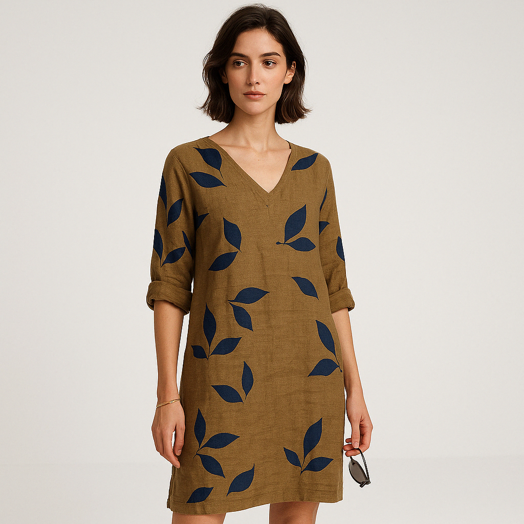 Robe en Lin Feuillage | Bohème | Légère et Naturelle