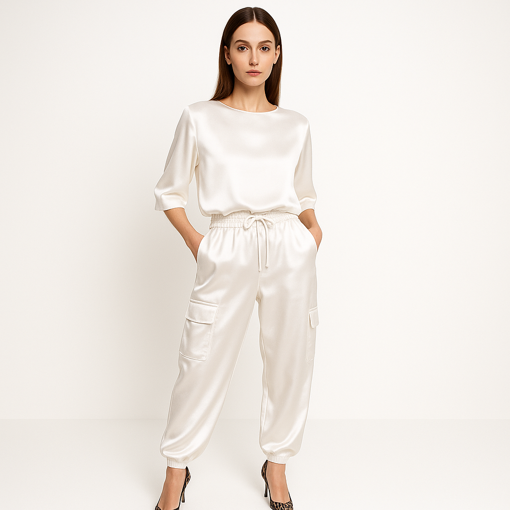 Ensemble Satin Femme | Deux Pièces | Fluide & Élégant