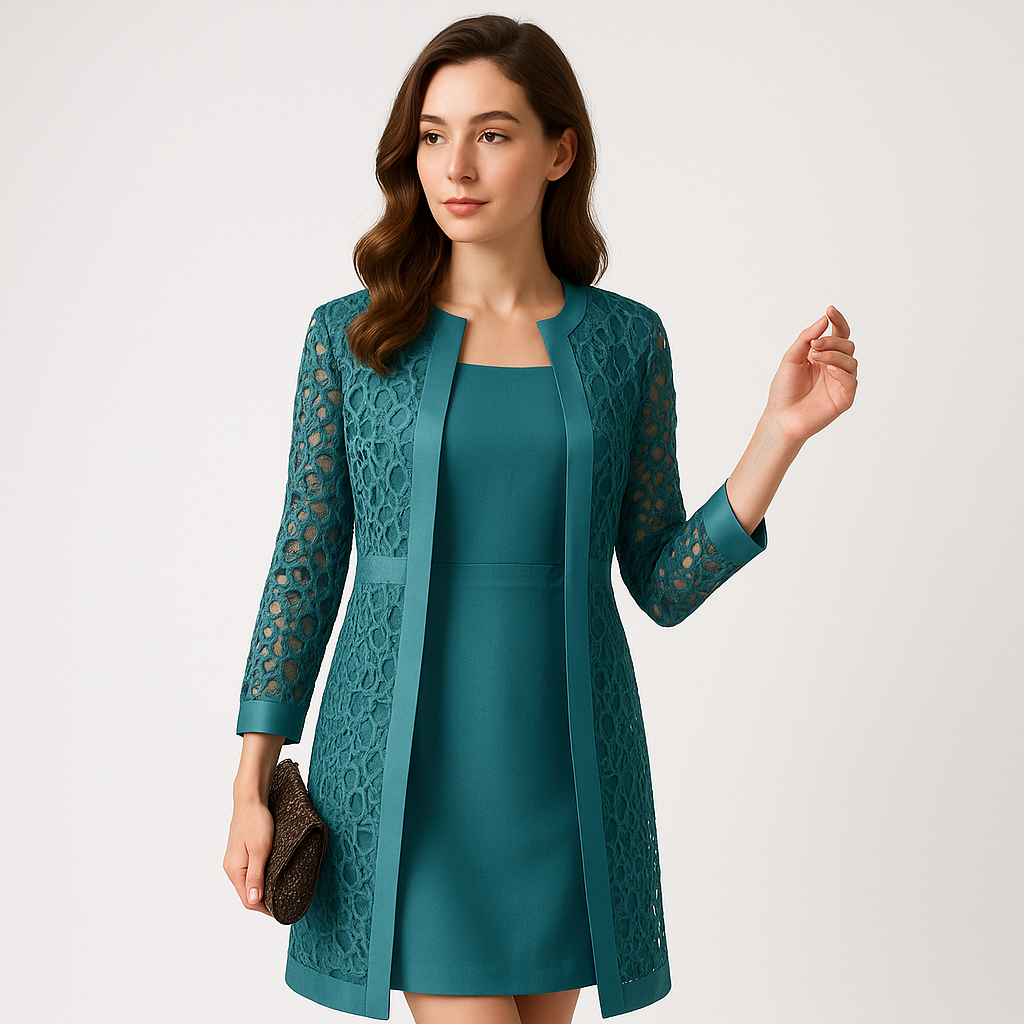 Ensemble Robe Dentelle | Élégant & Chic | Cérémonie & Soirée