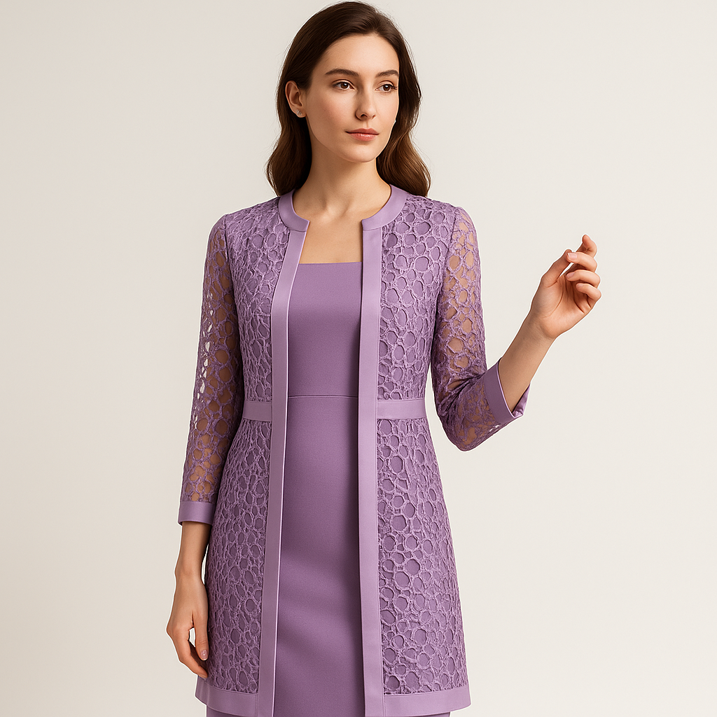 Ensemble Robe Dentelle | Élégant & Chic | Cérémonie & Soirée