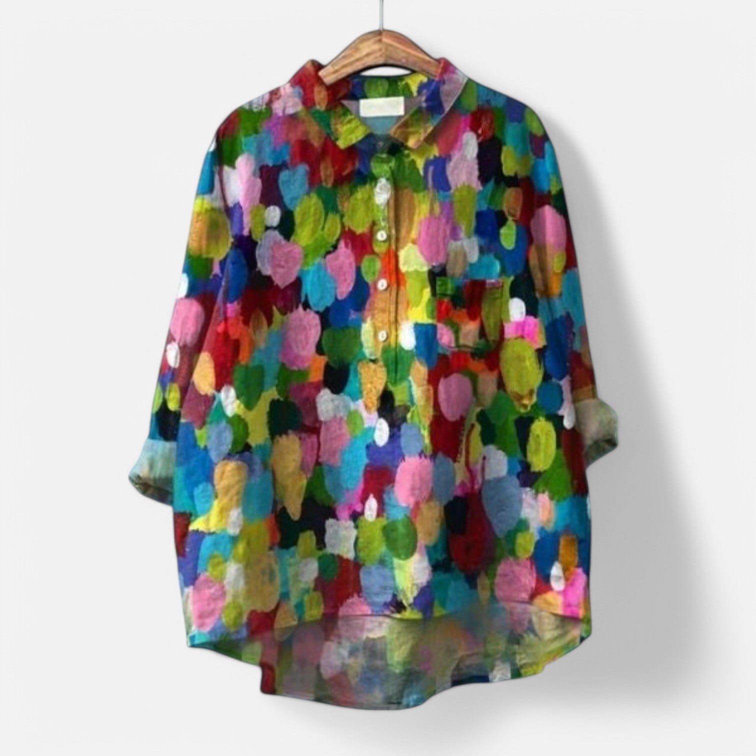 Chemise Oversize Fleurie | Coton Doux | Style Artistique et Décontracté
