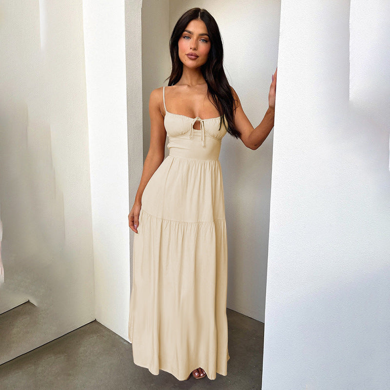 Robe Longue Fluide à Bretelles