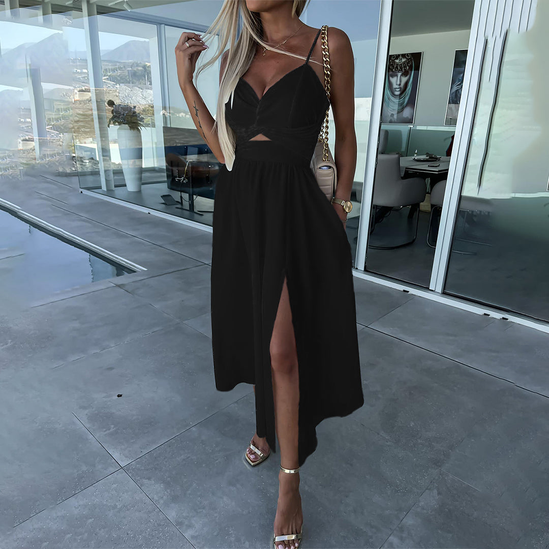 Robe Midi Bretelles Nœud