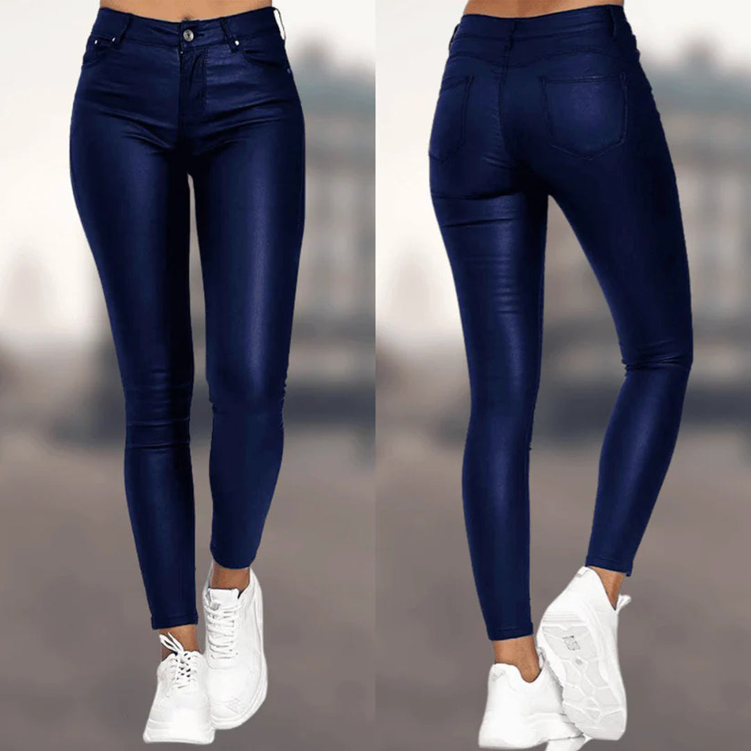 Legging effet cuir | Taille haute sculptante | Look audacieux & moderne
