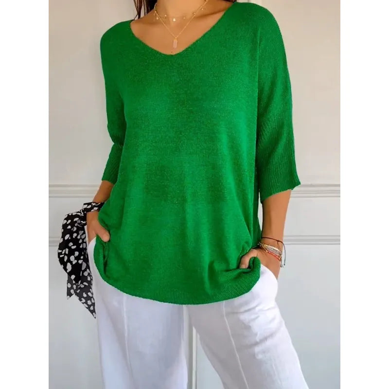 Pull léger col V | Coupe fluide | Élégance décontractée