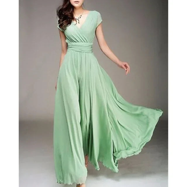 Robe Longue Élégante Cintrée
