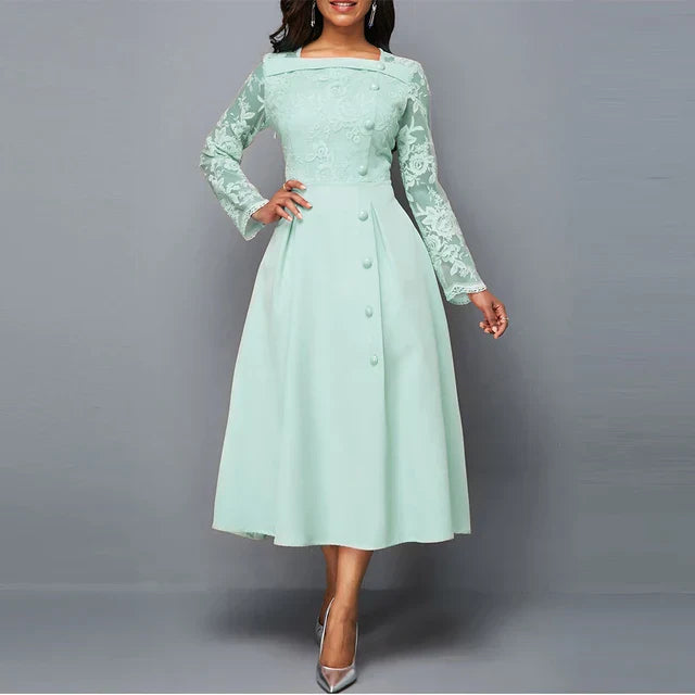 Robe Midi Élégante Dentelle