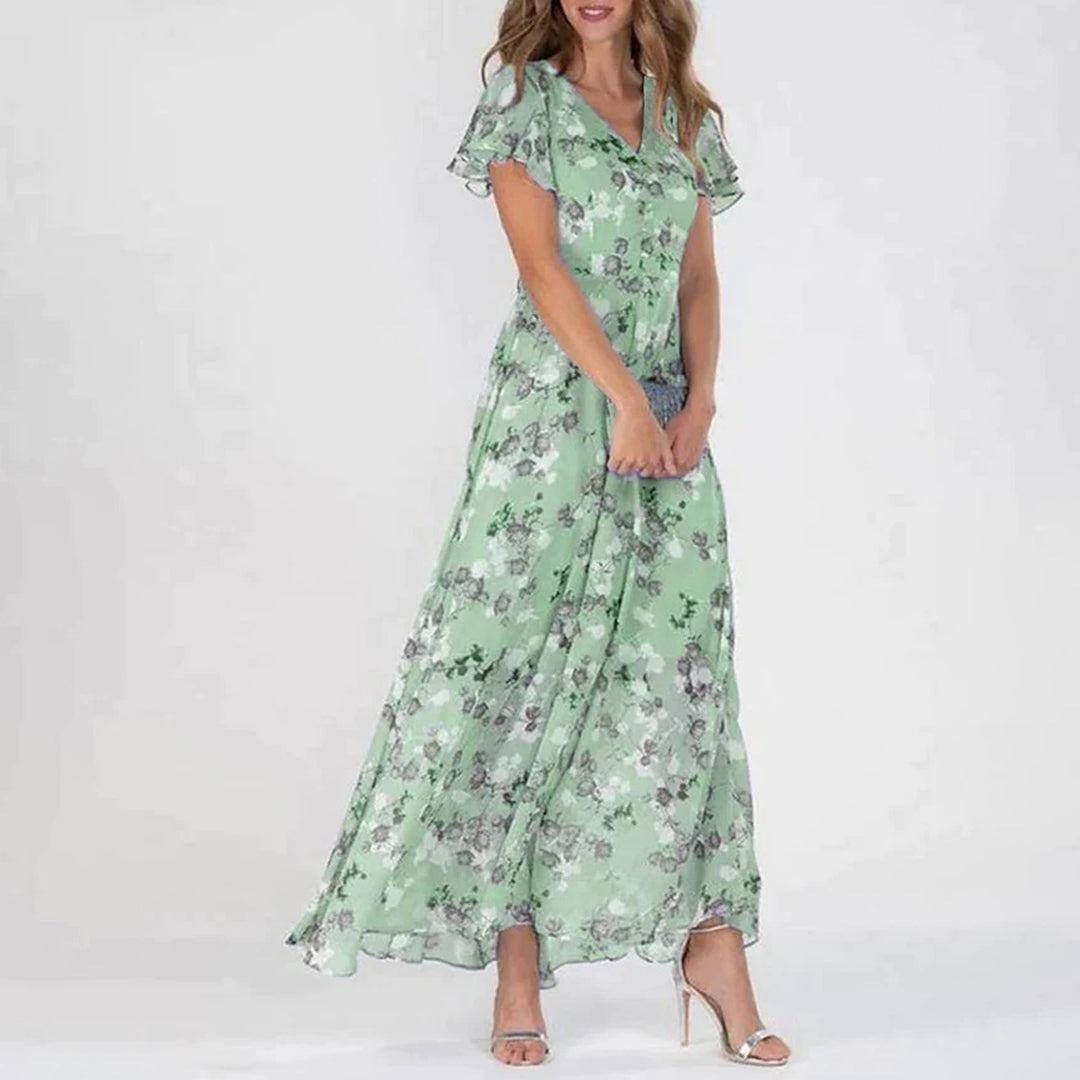 Robe longue fleurie | Esprit romantique | Légèreté & élégance