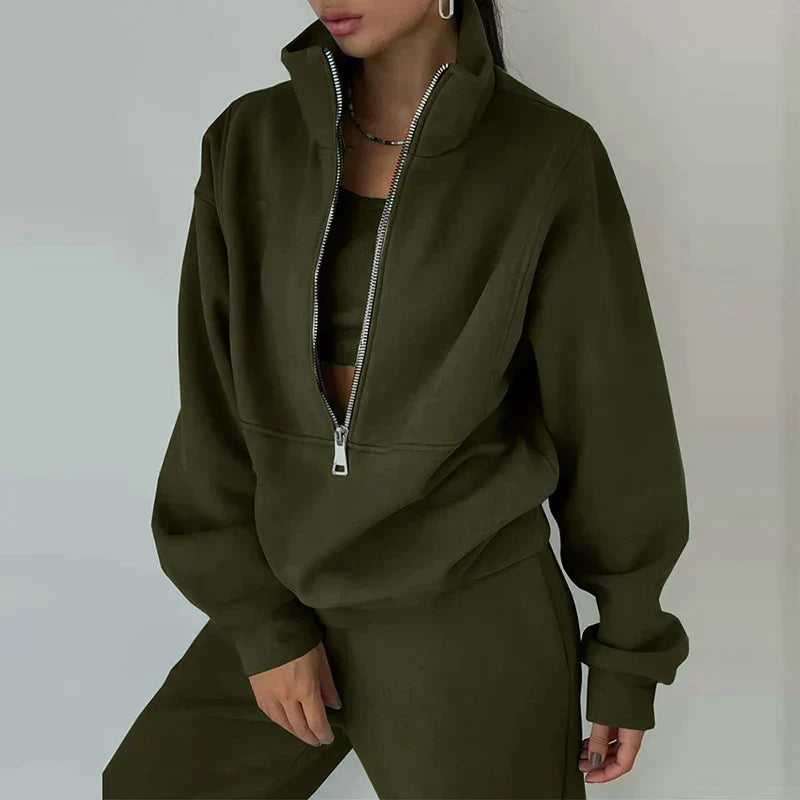 Ensemble sportswear zippé | Confort moderne | Look casual tendance