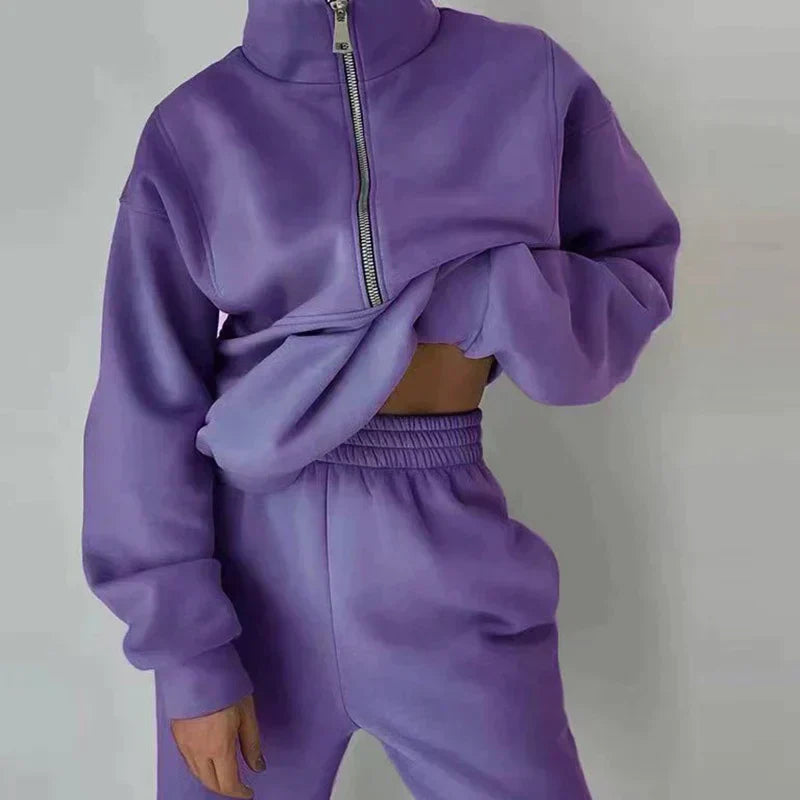 Ensemble sportswear zippé | Confort moderne | Look casual tendance
