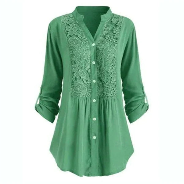 Tunique Dentelle Fleurie | Coton Léger | Coupe Longue Fluide