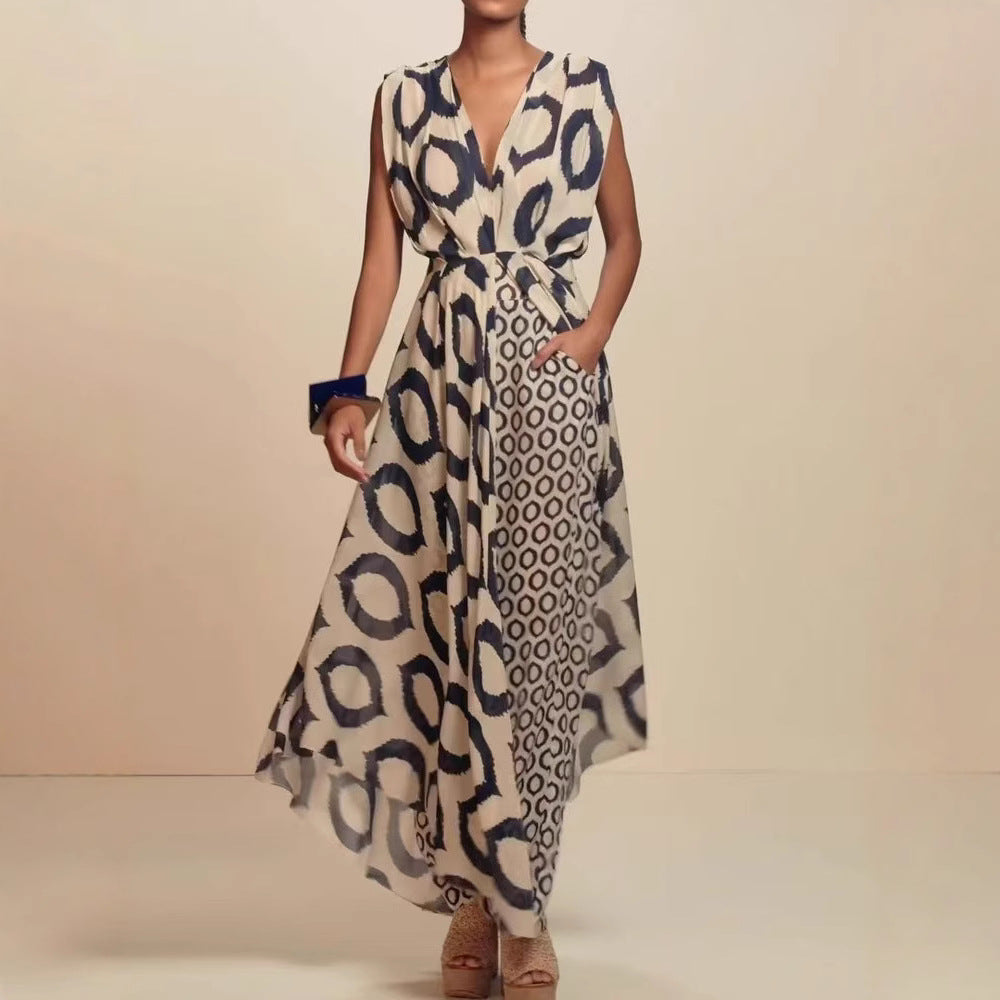 Robe Longue Portefeuille Imprimée