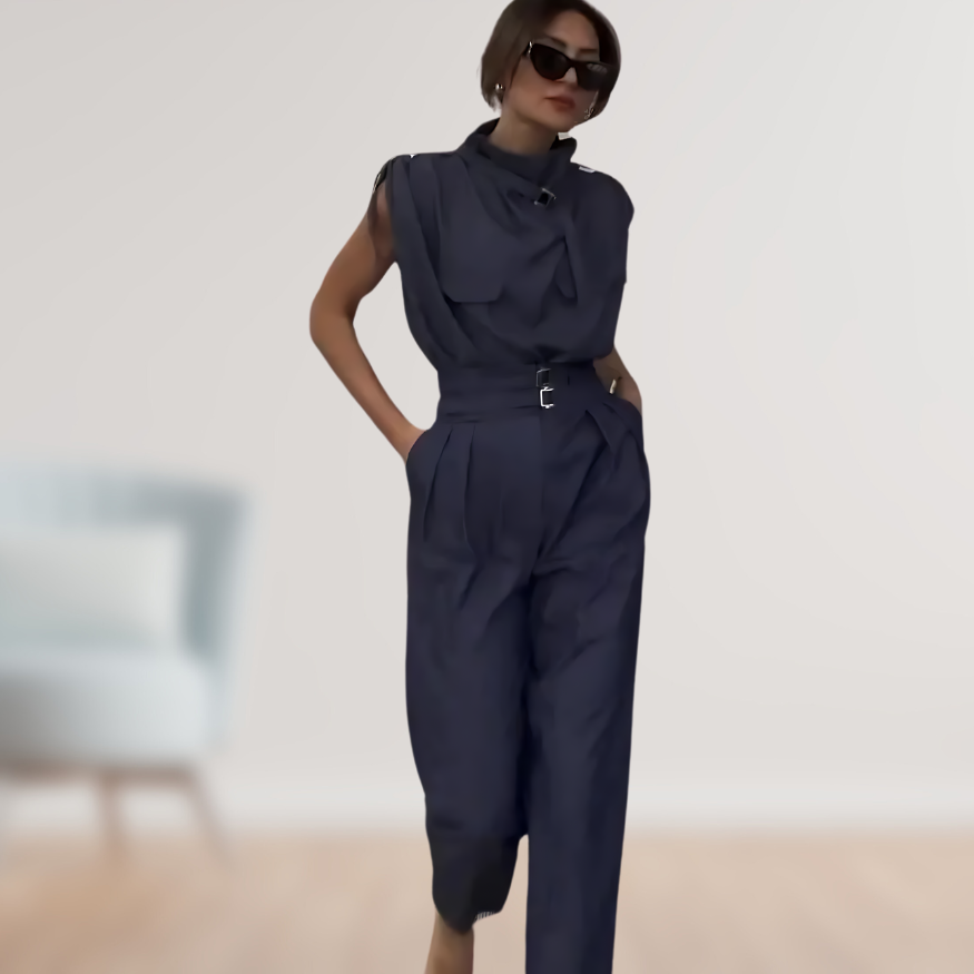 Combi-Pantalon Élégant | Sans Manches | Chic et Structuré