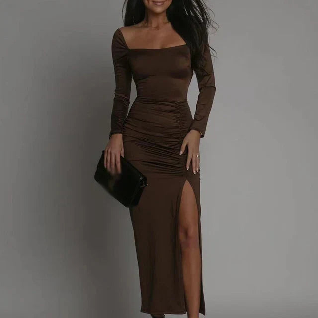 Robe Longue Fendue Élégante