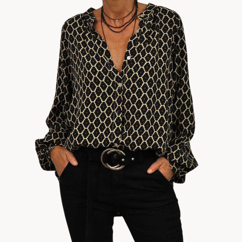 Blouse fluide graphique | Style élégant et moderne | Confort léger