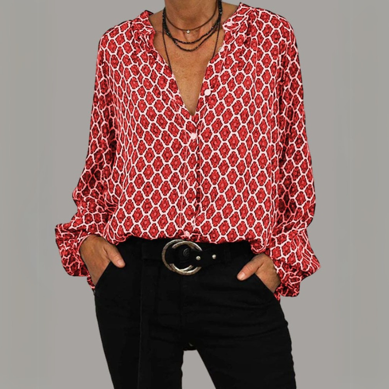 Blouse fluide graphique | Style élégant et moderne | Confort léger