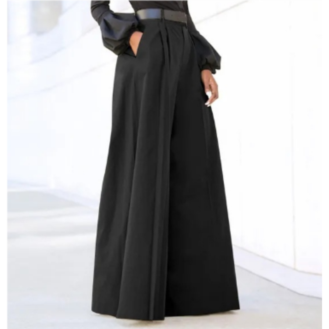 Pantalon palazzo taille haute | Silhouette élancée | Élégance structurée